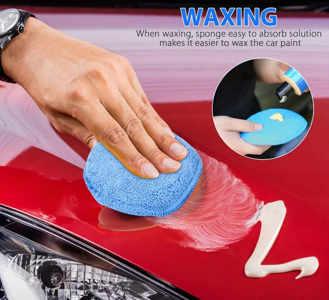 Microfiber wax applicator