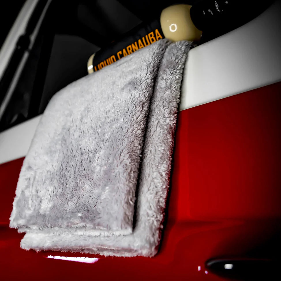 DOUBLE PLUSH EDGELESS MICROFIBER TOWEL (GRAY)