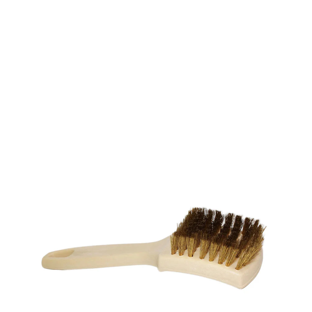 BRASS TIRE AND WHITEWALL BRUSH 8"